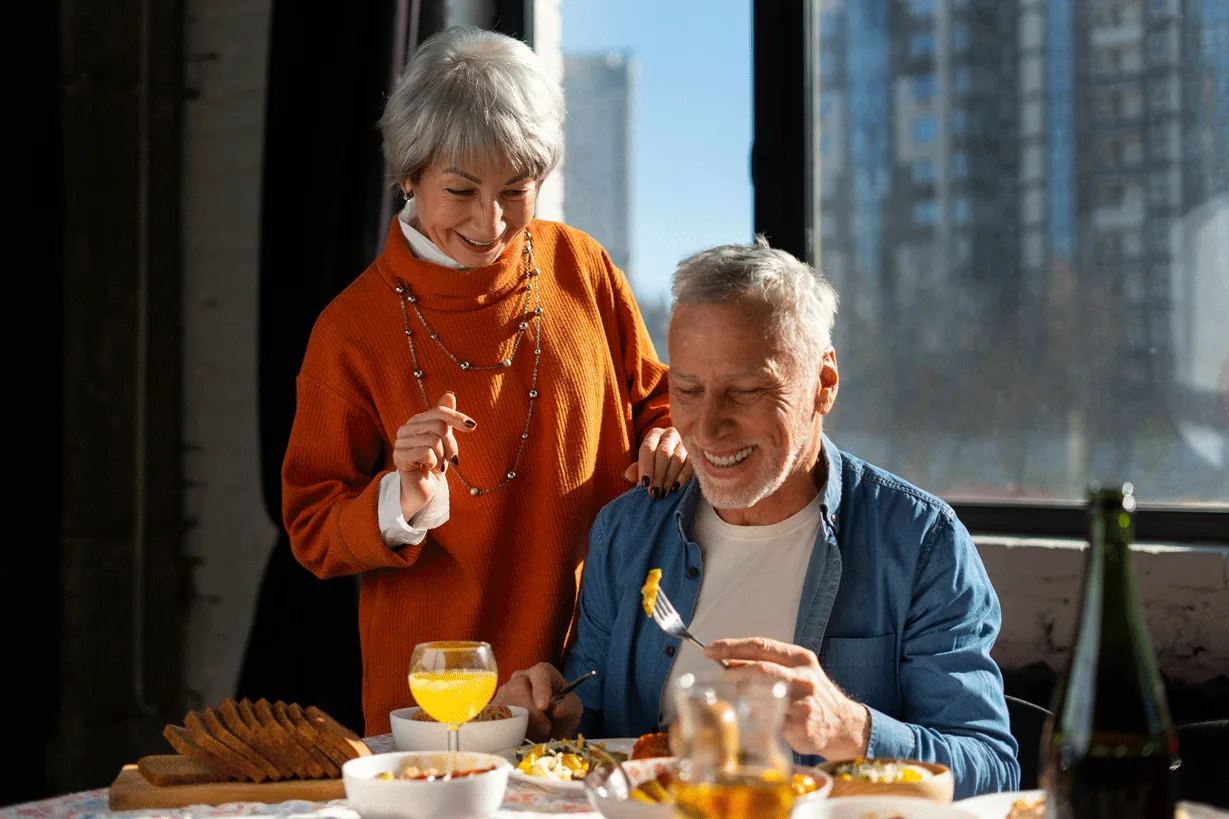 dinner-1 Care management services for seniors provides support and independence.